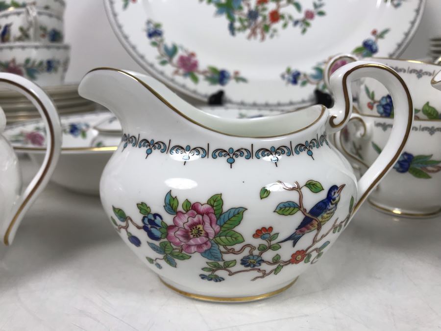 New Set Of Aynsley Gold Rim Fine English Bone China Pembroke Pattern Over 60 Pieces Some With Tags - LJE [Photo 8]