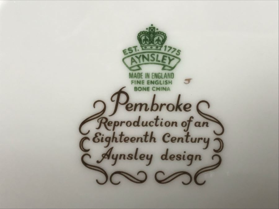 New Set Of Aynsley Gold Rim Fine English Bone China Pembroke Pattern Over 60 Pieces Some With Tags - LJE [Photo 21]