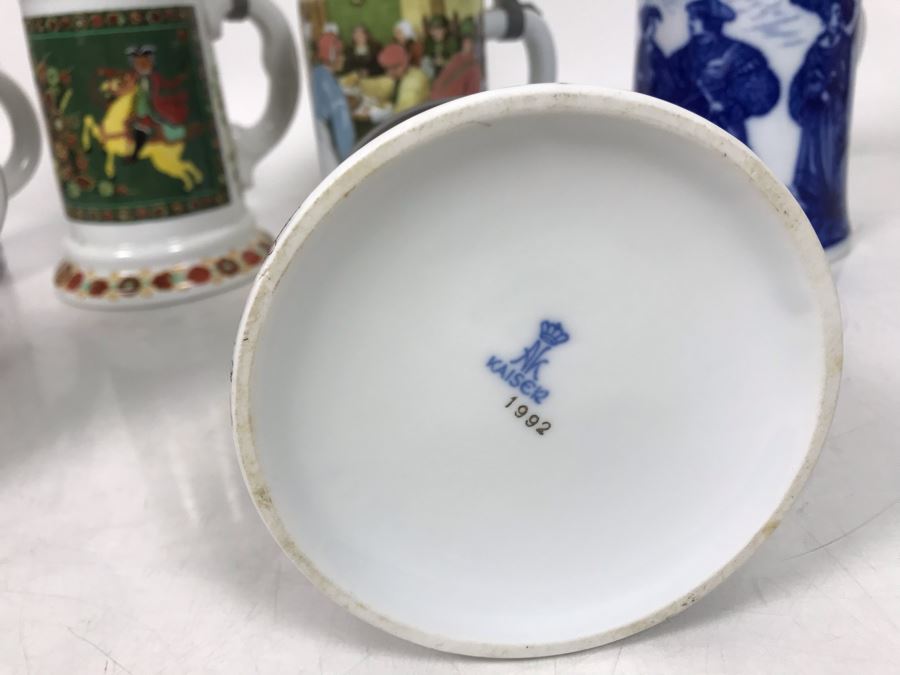 Collection Of (6) Vintage German Beer Steins Some Kaiser - LJE [Photo 8]