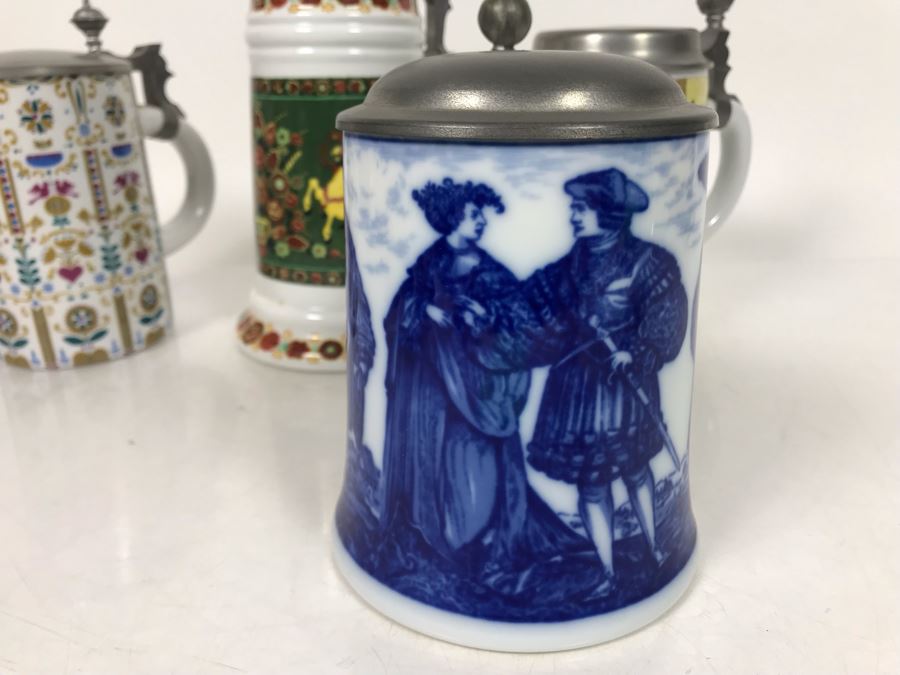 Collection Of (6) Vintage German Beer Steins Some Kaiser - LJE [Photo 10]