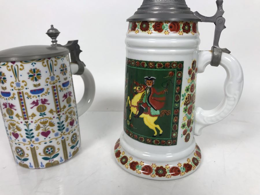 Collection Of (6) Vintage German Beer Steins Some Kaiser - LJE [Photo 17]