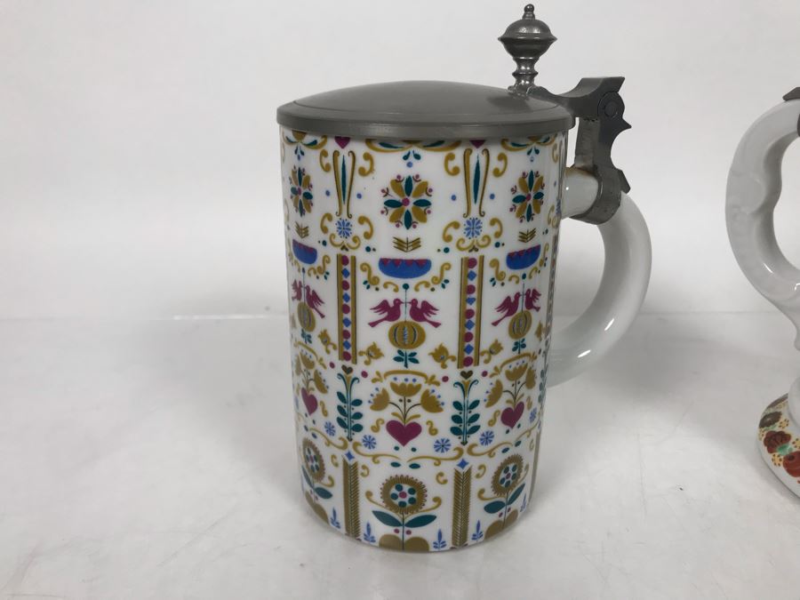 Collection Of (6) Vintage German Beer Steins Some Kaiser - LJE [Photo 21]