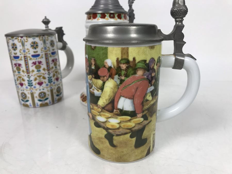 Collection Of (6) Vintage German Beer Steins Some Kaiser - LJE [Photo 13]