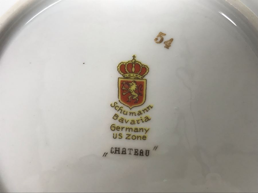 Golden Crown E&R Schumann Germany Empress Dresden Flowers Gold Rim China Set Apx 70 Pieces - LJE [Photo 20]
