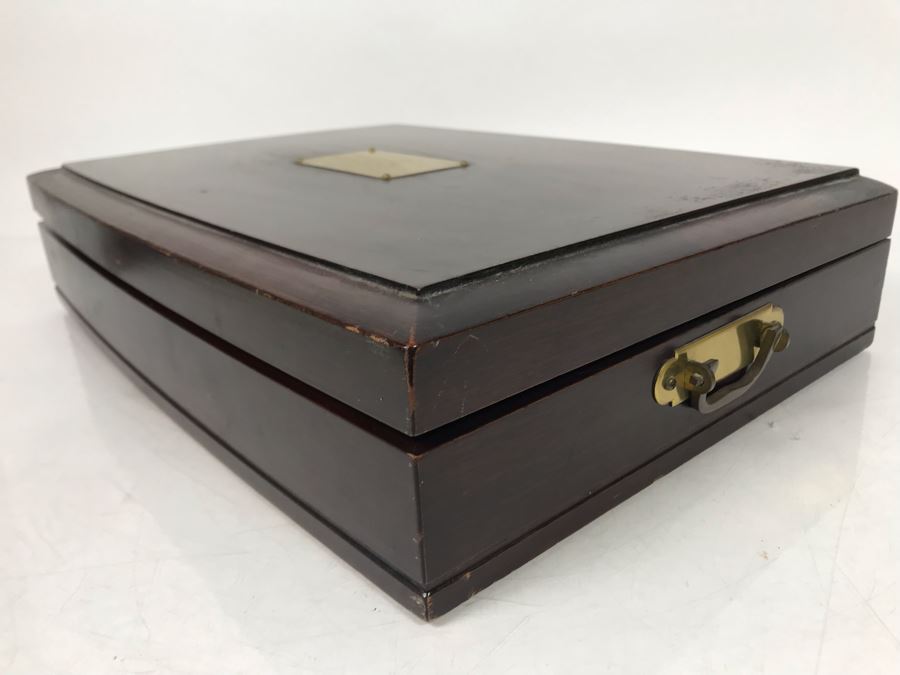 Collection Of Various Silverplate Serving Pieces With Wooden Silverware Storage Box [Photo 8]