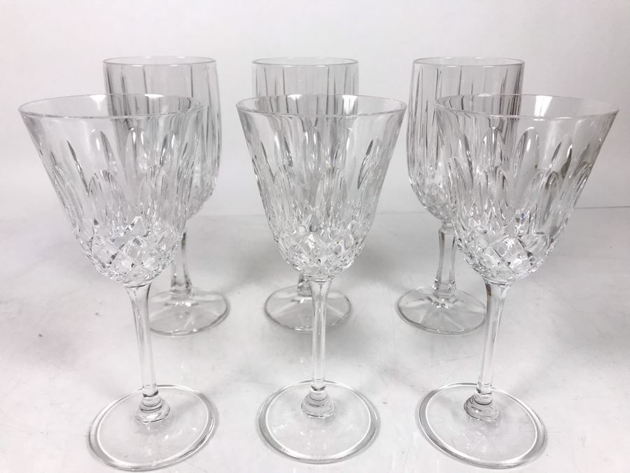 (6) Crystal Stemware Glasses 7.75H / 8H - LJE