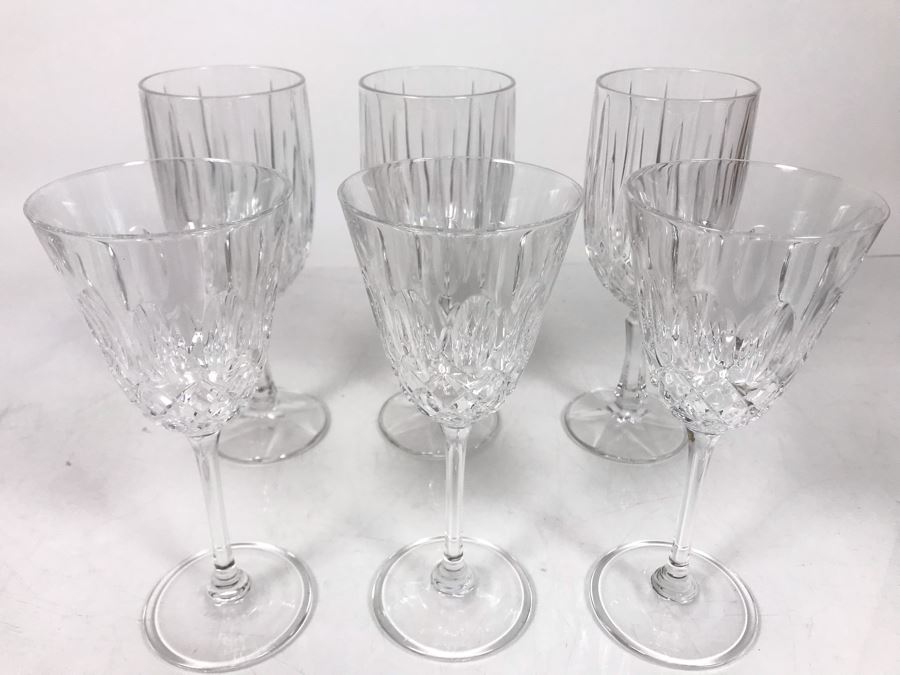 (6) Crystal Stemware Glasses 7.75H / 8H - LJE [Photo 2]