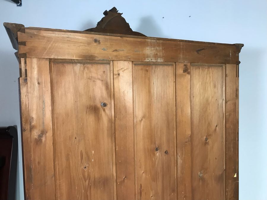 Stunning Hand Carved European Cabinet Armoire With (3) Glass Shelves 52W X 22D X 92H - See Photos For Details - LJE [Photo 17]