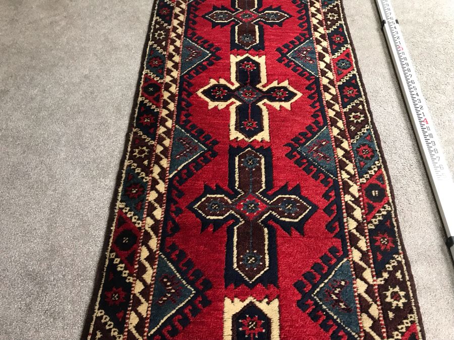 Turkish Hand Knotted Wool Runner Rug 9'4' X 2'4' - LJE [Photo 8]