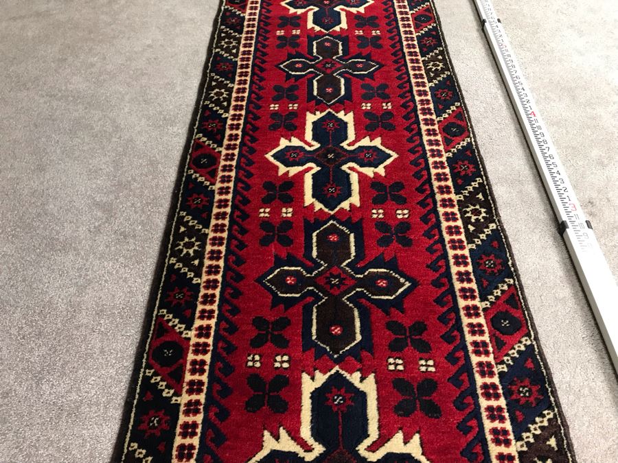 Turkish Hand Knotted Wool Runner Rug 9'4' X 2'4' - LJE [Photo 7]