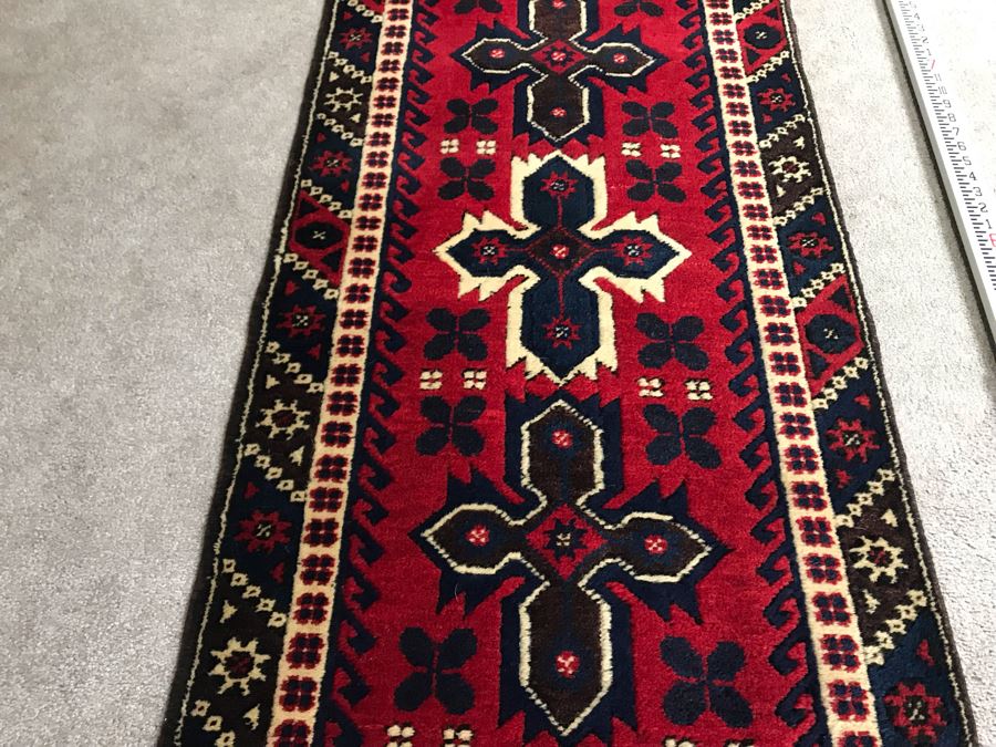 Turkish Hand Knotted Wool Runner Rug 9'4' X 2'4' - LJE [Photo 11]
