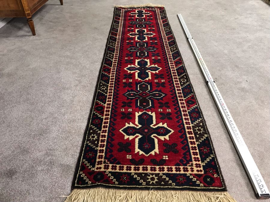 Turkish Hand Knotted Wool Runner Rug 9'4' X 2'4' - LJE [Photo 4]
