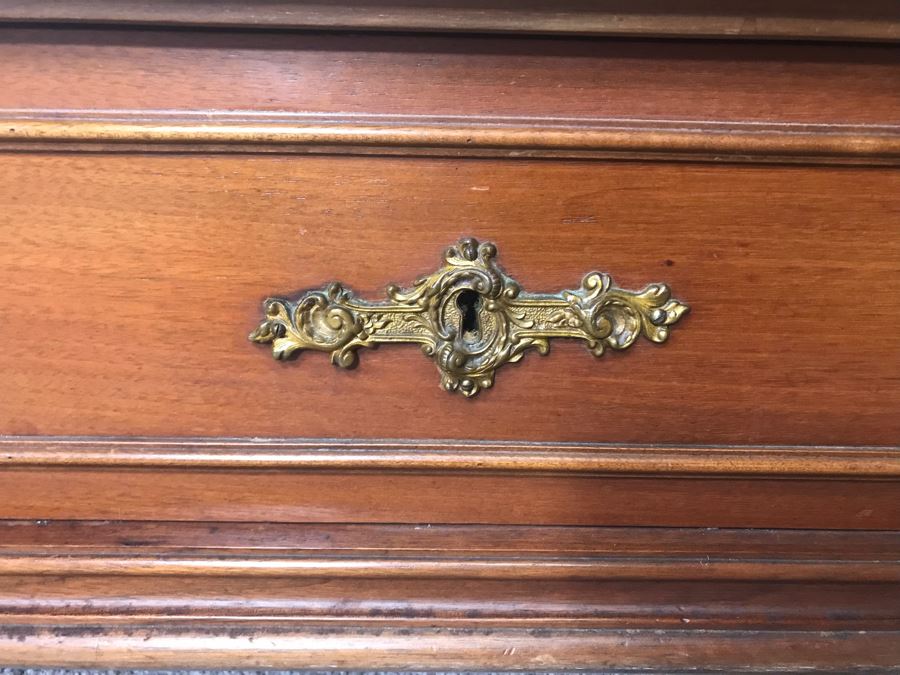 Stunning Hand Carved European Cabinet Armoire With (4) Wooden Shelves 50W X 21D X 84H - See Photos For Details - LJE [Photo 15]