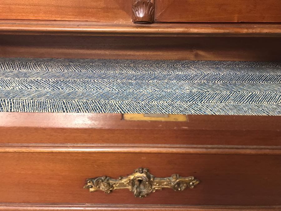 Stunning Hand Carved European Cabinet Armoire With (4) Wooden Shelves 50W X 21D X 84H - See Photos For Details - LJE [Photo 17]