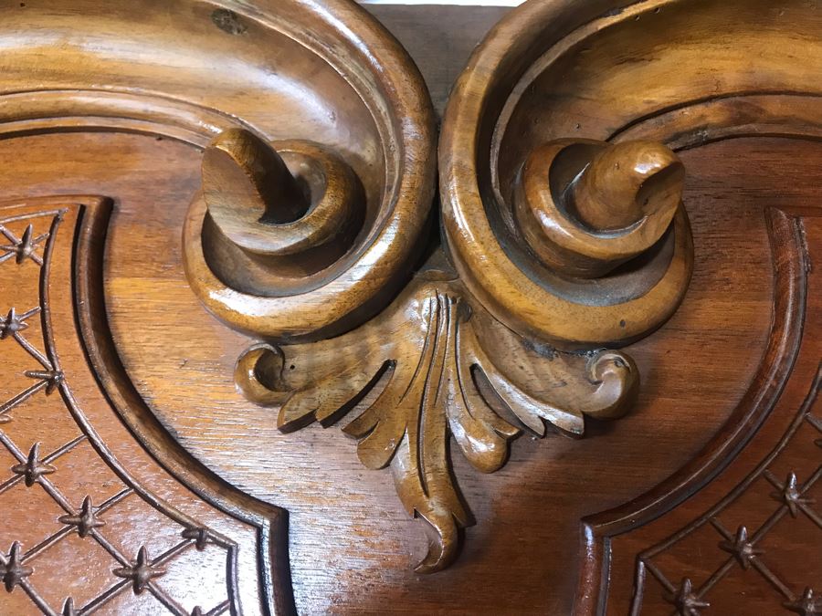 Stunning Hand Carved European Cabinet Armoire With (4) Wooden Shelves 50W X 21D X 84H - See Photos For Details - LJE [Photo 10]