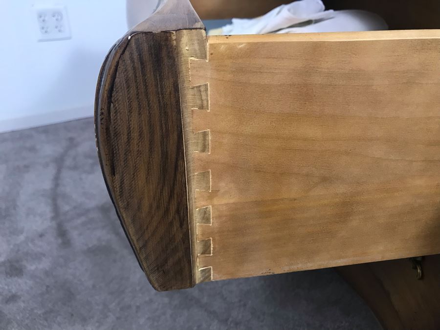 Vintage Dixon-Powdermaker Chest Of Drawers 2-Drawer Dresser Serpentine Commode Cabinet - LJE [Photo 10]