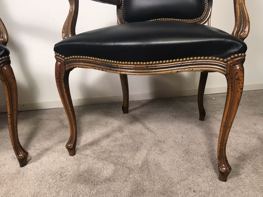 Pair Of Italian Accent Armchairs By Chateau D'ax Spa Milan Italy - LJE [Photo 5]