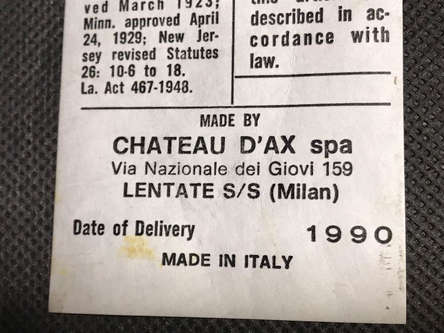 Vintage Classy Italian Leather Loveseat By Chateau D'ax Spa Milan 57W X 40D X 34H - LJE [Photo 14]