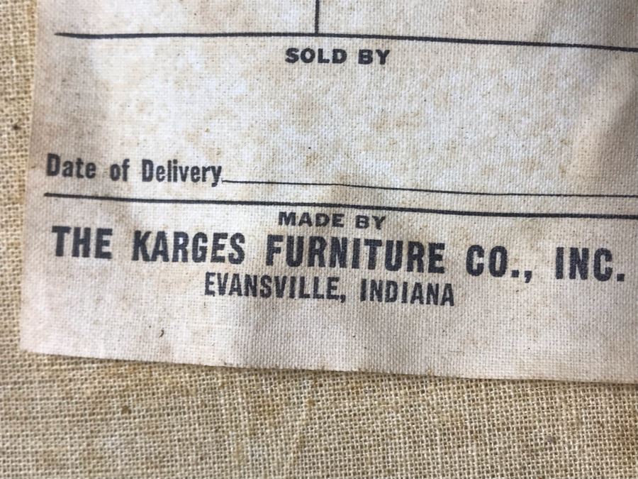Karges Furniture Marquetry Table With Drawer And (4) Cane Back Chairs (Seat Cushions Need Reupholstering) - LJE [Photo 9]