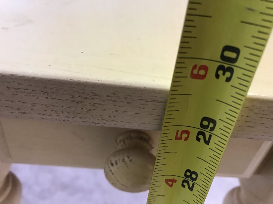 Shabby Chic Painted Drop Leaf Table With Drawer 48D X 10W W/O Leaves (16W X 2 Leaves) X 29.5H - LJE [Photo 13]