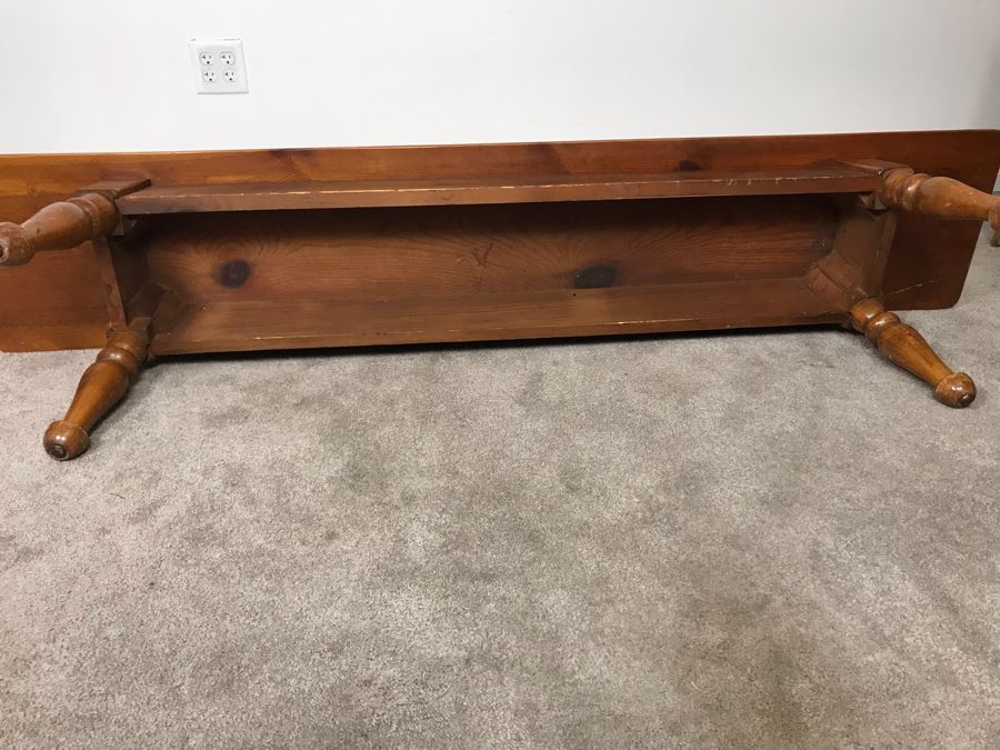 Vintage 6' Long Pine Bench 6'W X 14D X 16H - LJE [Photo 13]