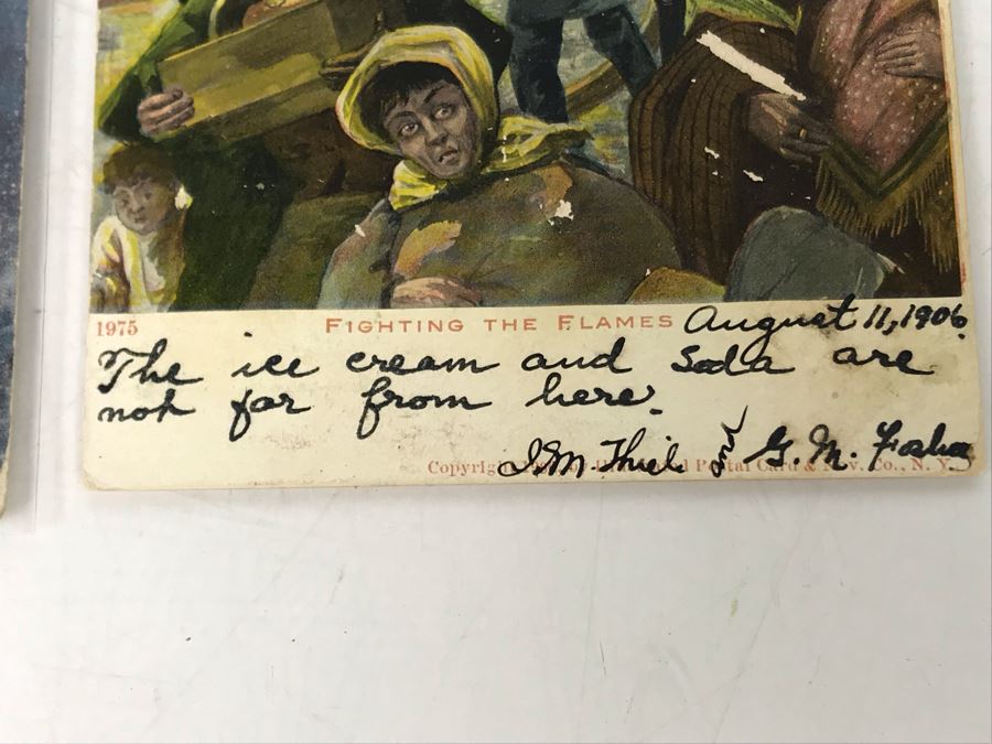 JUST ADDED - Vintage Postmarked Postcards Railroad, Fire, War Bonds And United States Defense Savings Bonds Books With Stamps [Photo 3]