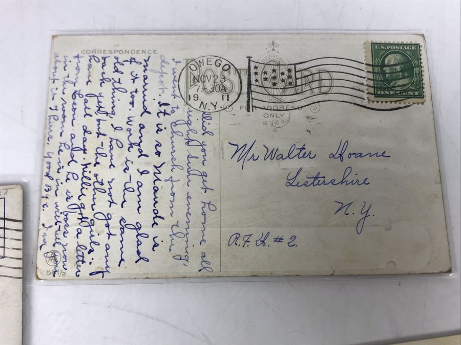 JUST ADDED - Vintage Postmarked Postcards Railroad, Fire, War Bonds And United States Defense Savings Bonds Books With Stamps [Photo 16]