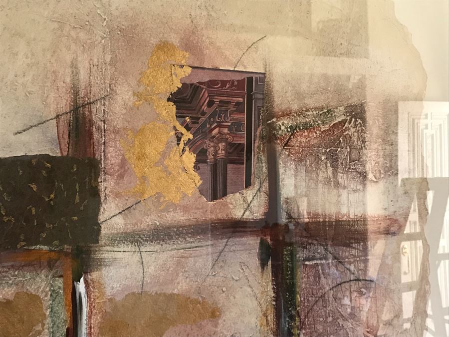 JUST ADDED - Lauren Paul Monoprint/Monotype Titled 'Ancient Times II' Edition 1 Of 1 - Large 43 X 55 - FRE [Photo 8]