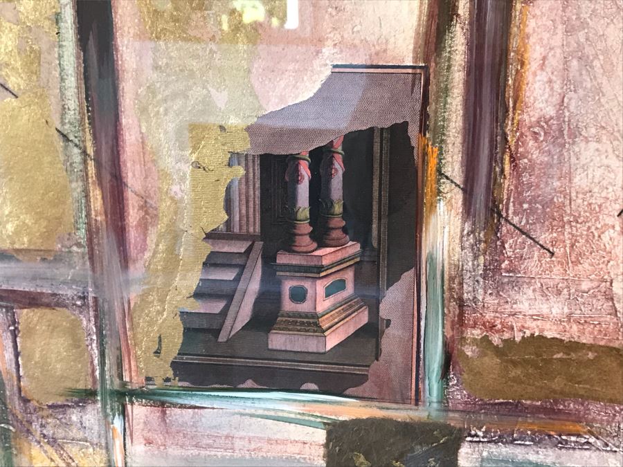 JUST ADDED - Lauren Paul Monoprint/Monotype Titled 'Ancient Times II' Edition 1 Of 1 - Large 43 X 55 - FRE [Photo 5]