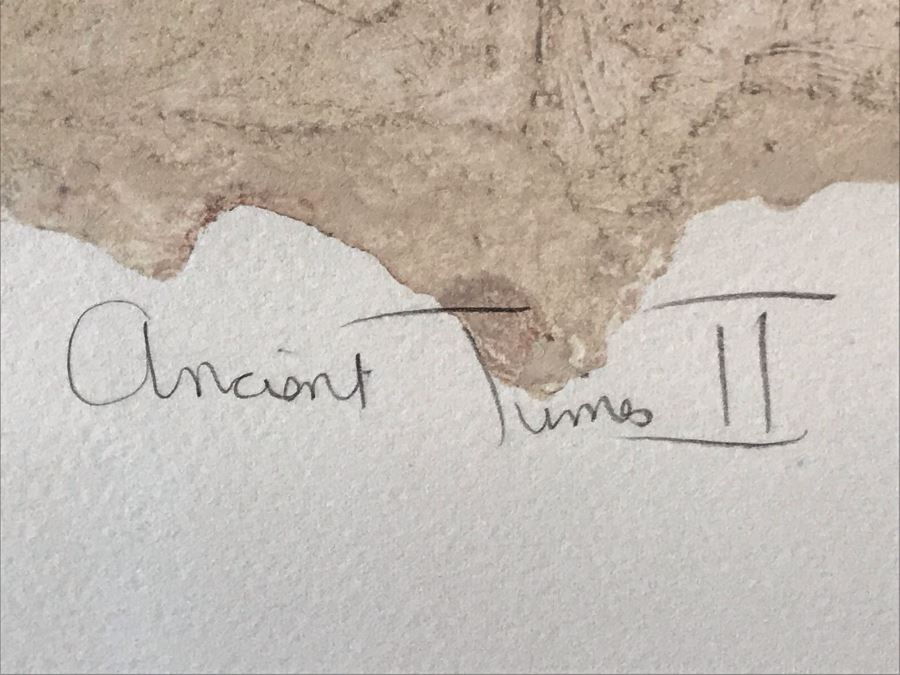 JUST ADDED - Lauren Paul Monoprint/Monotype Titled 'Ancient Times II' Edition 1 Of 1 - Large 43 X 55 - FRE [Photo 10]