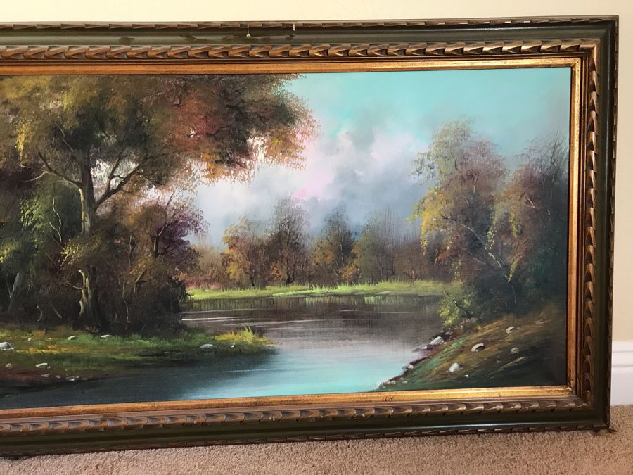 JUST ADDED - Large Original Plein Air Oil Painting 55 X 31 - FRE [Photo 4]