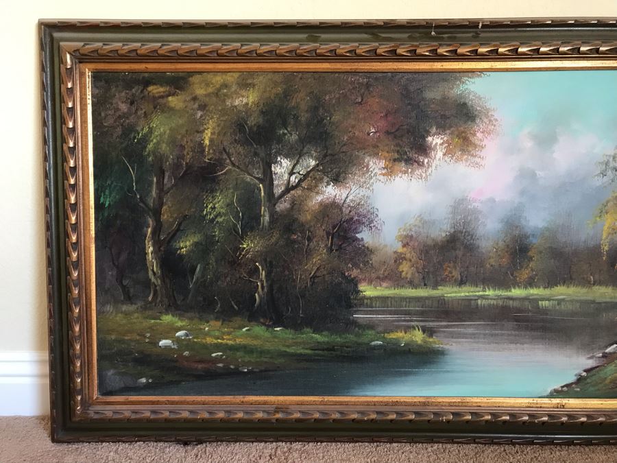 JUST ADDED - Large Original Plein Air Oil Painting 55 X 31 - FRE [Photo 3]