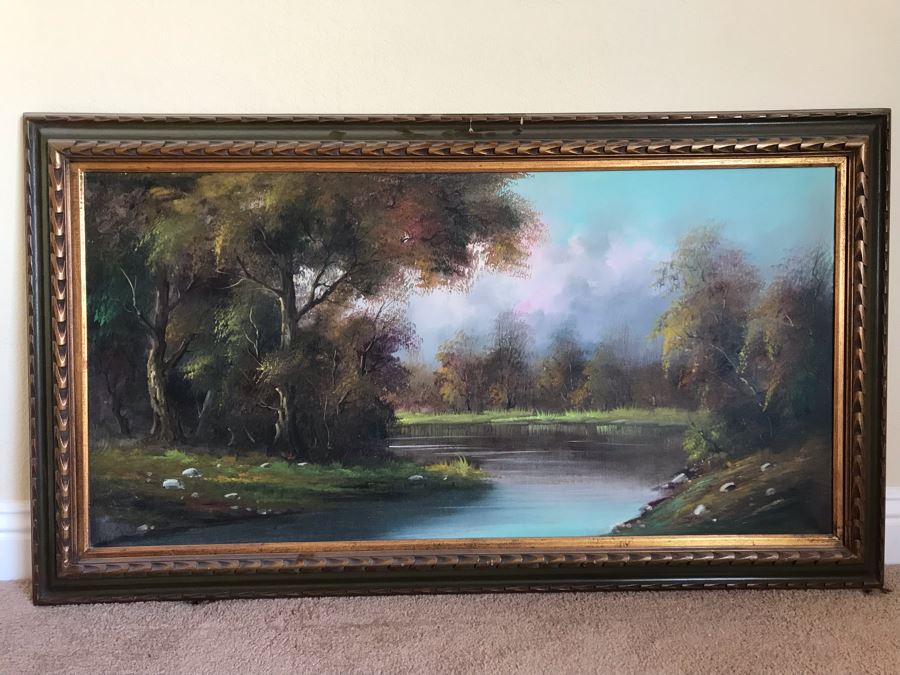 JUST ADDED - Large Original Plein Air Oil Painting 55 X 31 - FRE [Photo 2]