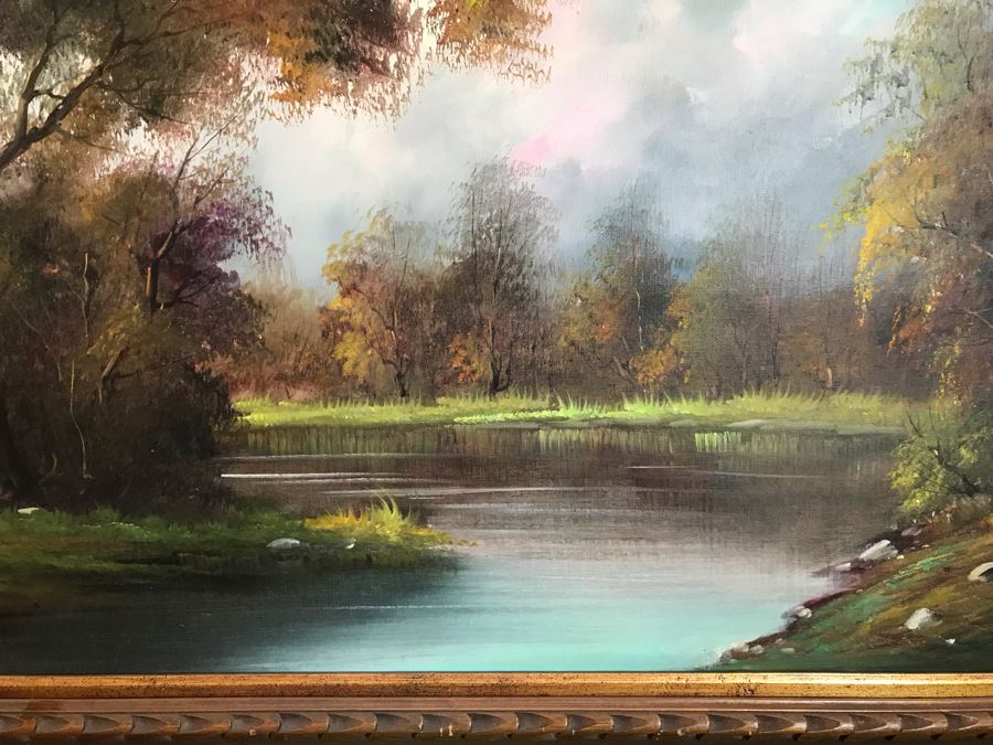 JUST ADDED - Large Original Plein Air Oil Painting 55 X 31 - FRE [Photo 5]