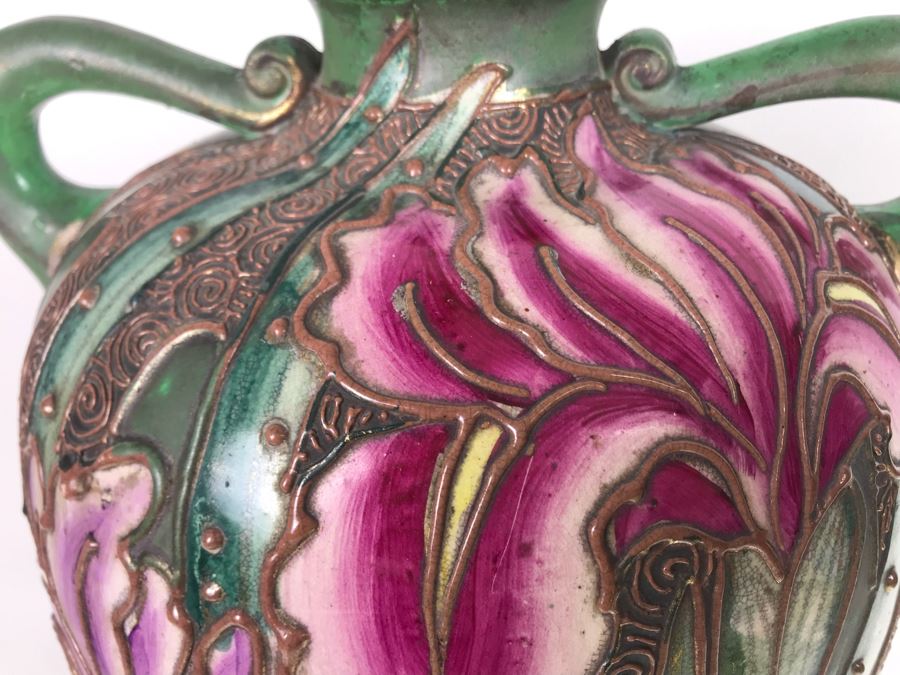 JUST ADDED - Stunning Art Nouveau Signed Vase 18H - FRE [Photo 4]