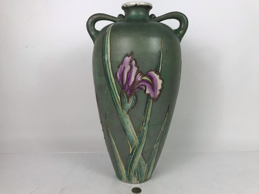 JUST ADDED - Stunning Art Nouveau Signed Vase 18H - FRE [Photo 9]