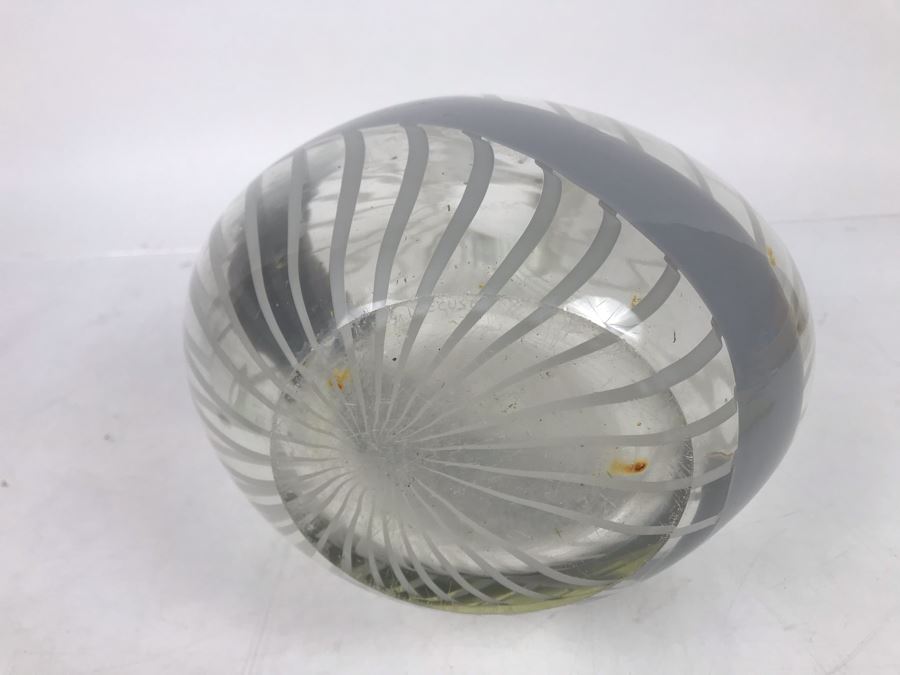 JUST ADDED - Vintage Signed Livio Seguso Striped Murano Art Glass Vase 13.5H - Retails $775 - FRE [Photo 8]