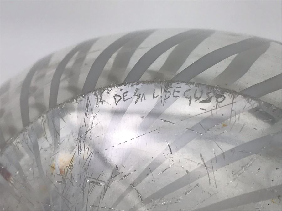 JUST ADDED - Vintage Signed Livio Seguso Striped Murano Art Glass Vase 13.5H - Retails $775 - FRE [Photo 10]