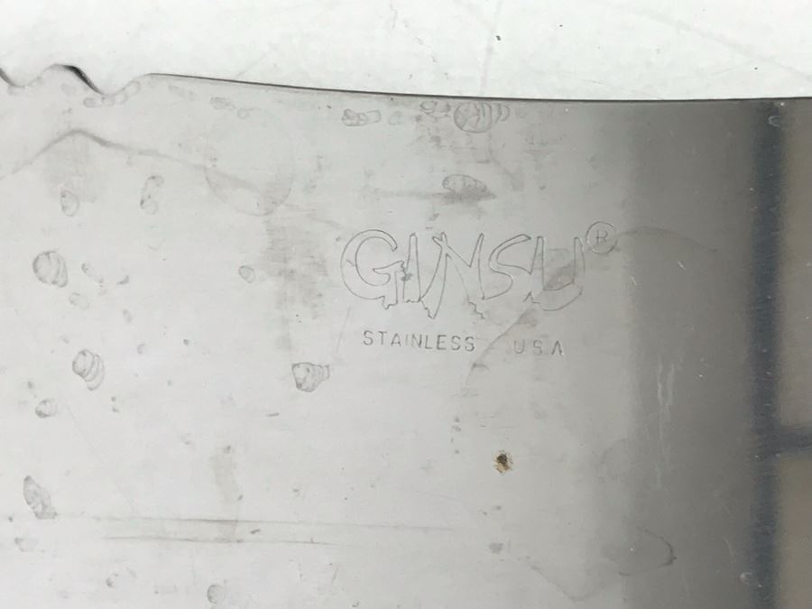 JUST ADDED - (2) Sabatier French Hoffritz Knives, Knife Blade Sharpener, Ginsu Knife And Oneida Stainless Japan Salad Serving Set - FRE [Photo 4]