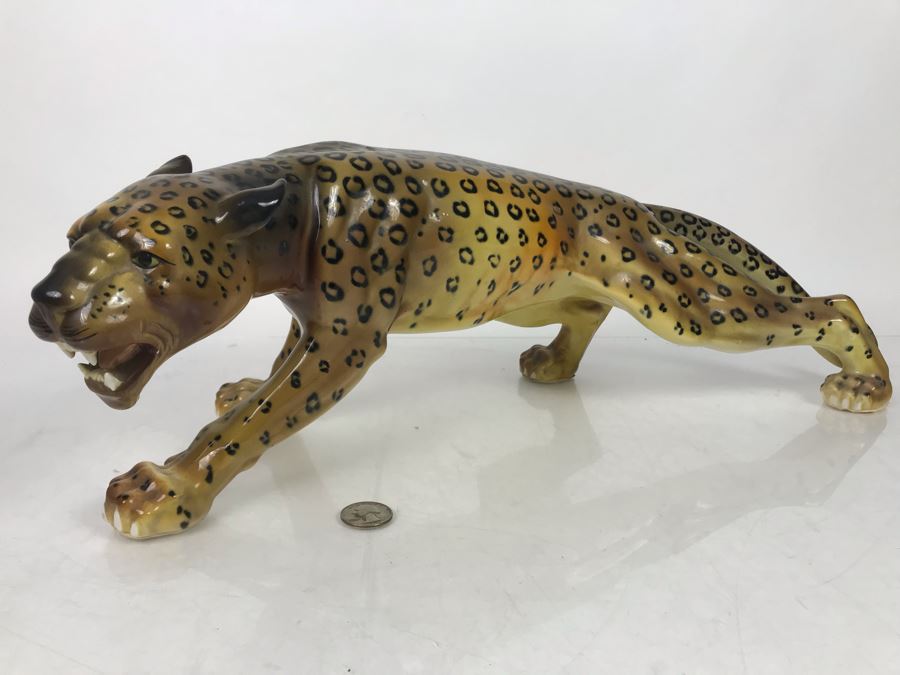 JUST ADDED - Long Leopard Figurine 21L X 6.5H - FRE [Photo 1]