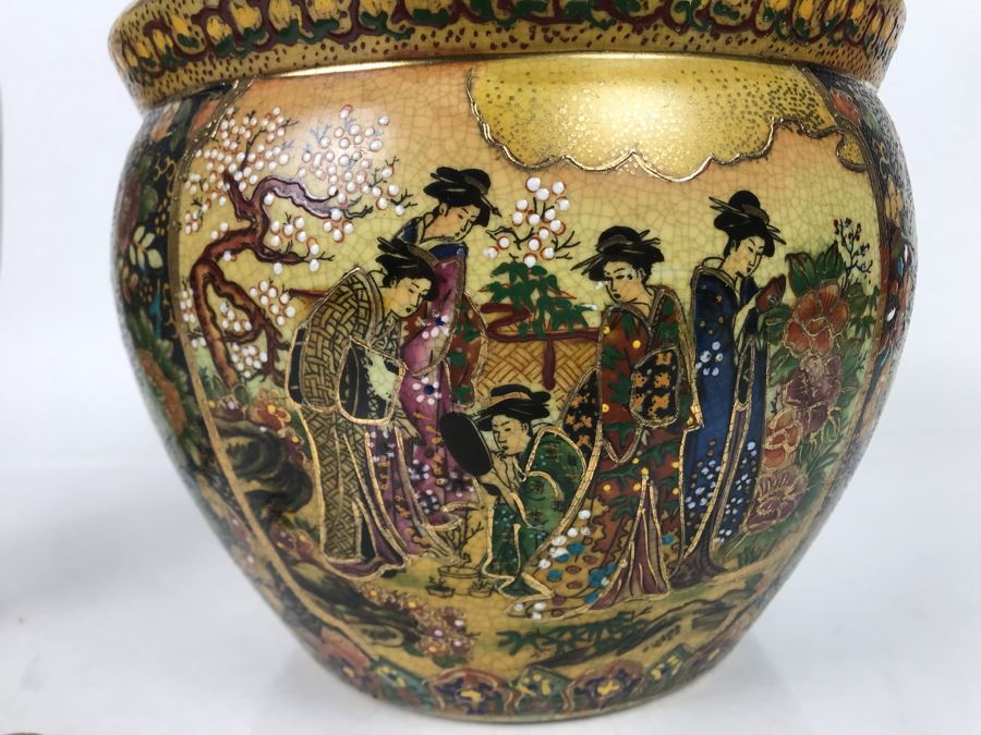JUST ADDED - Asian Vase 12H And Flower Pot - FRE [Photo 4]