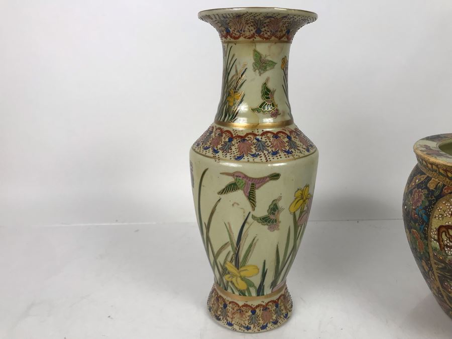JUST ADDED - Asian Vase 12H And Flower Pot - FRE [Photo 11]