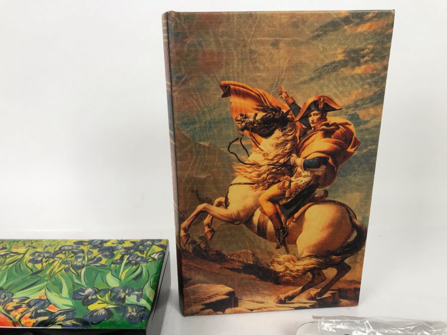 JUST ADDED - Faux Book Safe, Brass Wall Bow Wall Hangers, Vietnamese Box Homage To Van Gogh And Florence Italy Box And Drink Coasters - FRE [Photo 5]