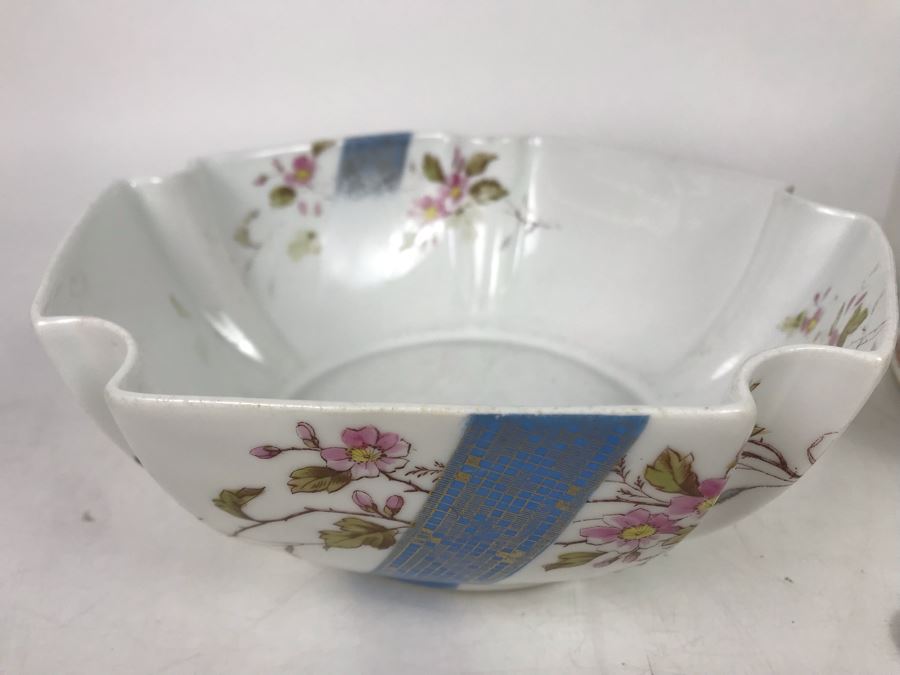 JUST ADDED - Porcelaine De Paris French Porcelain Plummer Ltd Flower Pot 7R, Karlsbad BBD Bowl And Art Glass Vase 12H - FRE [Photo 9]
