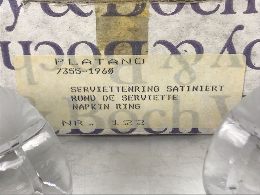 JUST ADDED - Villeroy & Bach Crystal Candle Holders And (6) Villeroy & Bach Crystal Napkin Rings - FRE [Photo 6]