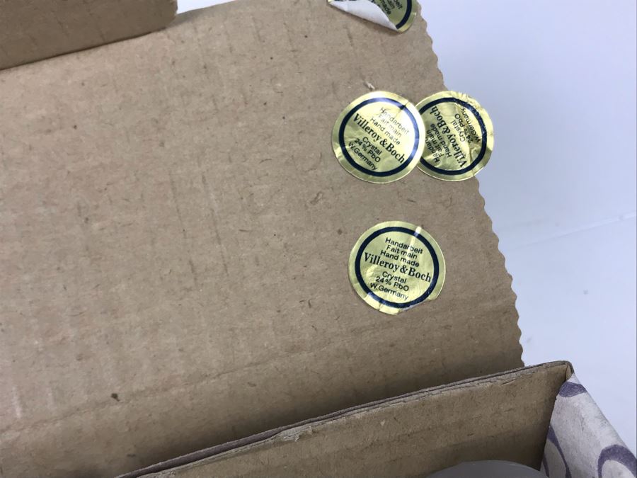 JUST ADDED - Villeroy & Bach Crystal Candle Holders And (6) Villeroy & Bach Crystal Napkin Rings - FRE [Photo 7]