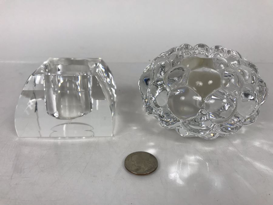 JUST ADDED - (10) Lenox Crystal Glasses, Signed Oleg Cassini Crystal Candle Holder And Signed Orrefors Sweden Candle Holder - FRE [Photo 10]