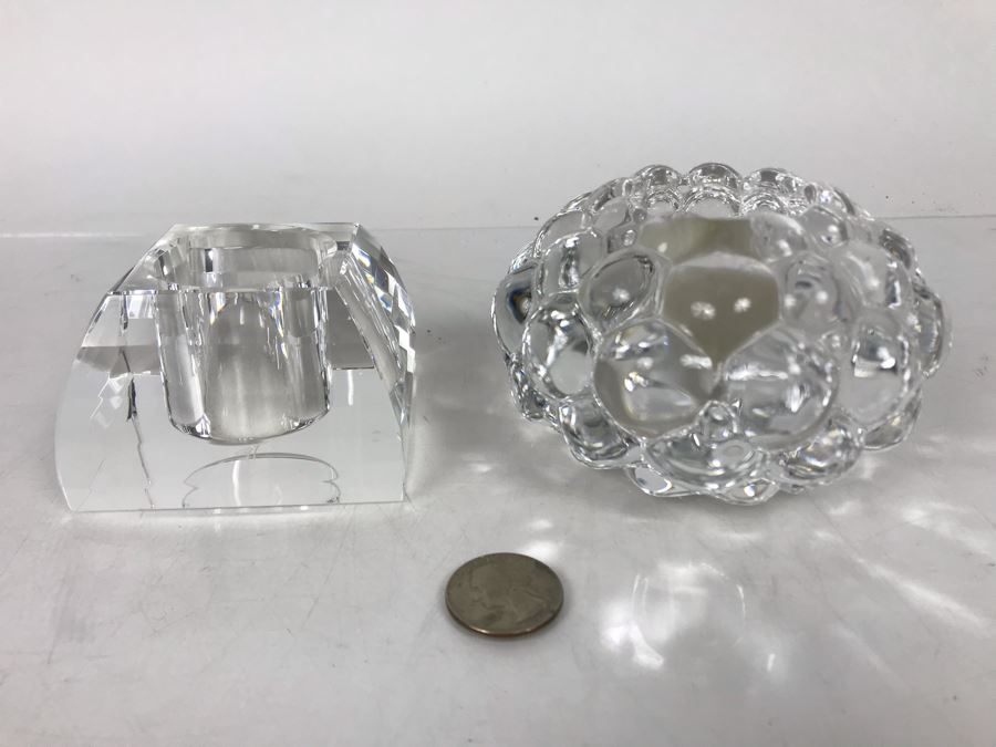 JUST ADDED - (10) Lenox Crystal Glasses, Signed Oleg Cassini Crystal Candle Holder And Signed Orrefors Sweden Candle Holder - FRE [Photo 11]