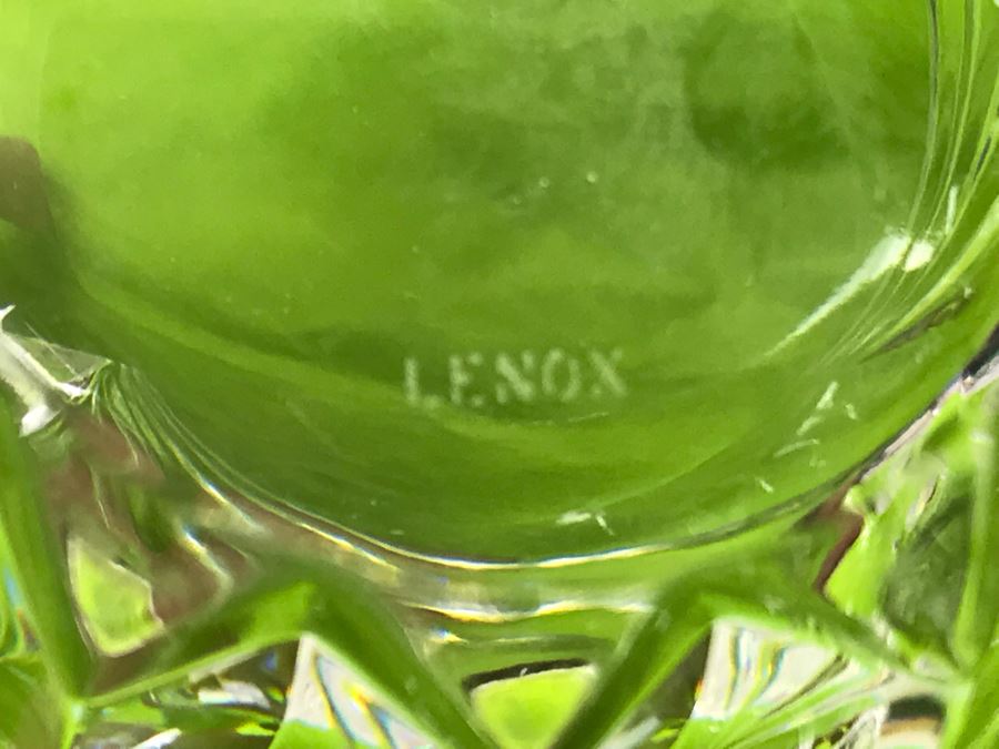 JUST ADDED - (10) Lenox Crystal Glasses, Signed Oleg Cassini Crystal Candle Holder And Signed Orrefors Sweden Candle Holder - FRE [Photo 9]
