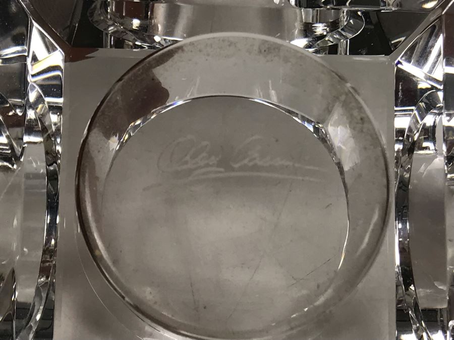 JUST ADDED - (10) Lenox Crystal Glasses, Signed Oleg Cassini Crystal Candle Holder And Signed Orrefors Sweden Candle Holder - FRE [Photo 14]